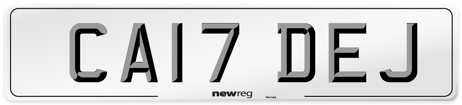 CA17 DEJ Number Plate from New Reg